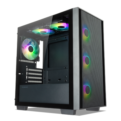 Tecware Nexus Air M3 MATX Case, w/ 6 x ARGB Fans (Black)