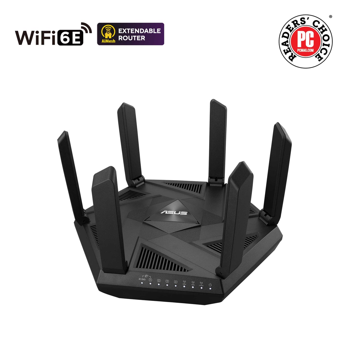 ASUS RT-AXE7800 Tri-band WiFi 6E (802.11ax) Router, New 6GHz Band, ASUS Safe Browsing, Enhanced Network Security with AiProtection Pro and Instant Guard Sharable Secure VPN, Free Parental Controls, 2.5G Port, Link Aggregation