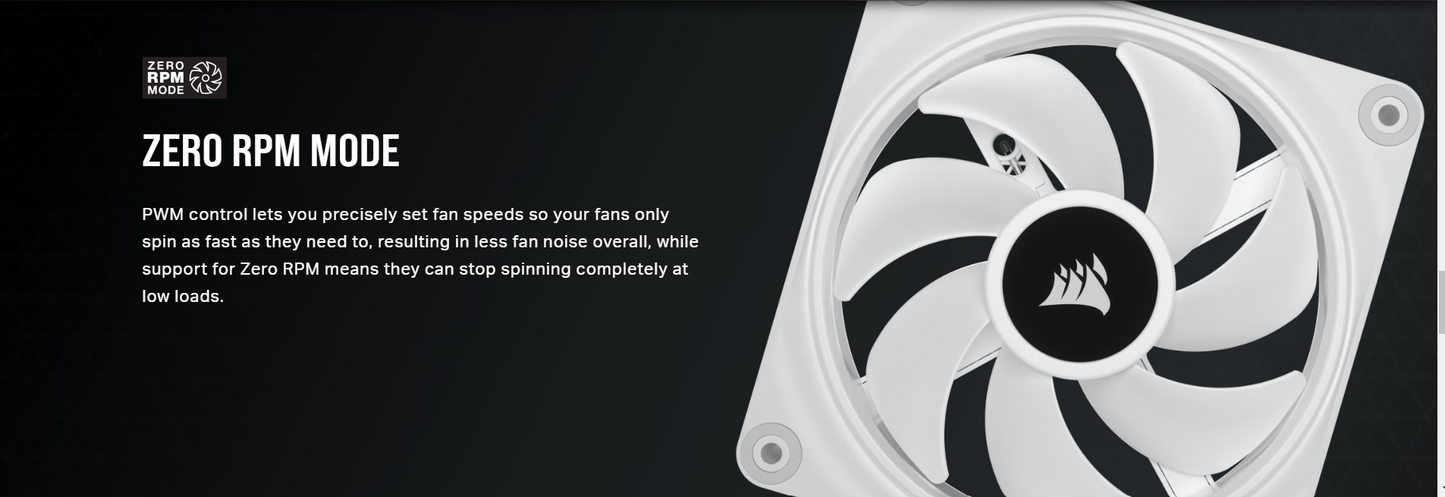 CORSAIR iCUE LINK QX120 RGB BLACK/WHITE, 120mm Magnetic Dome RGB Fan, Starter Kit (Triple Fan Kit)