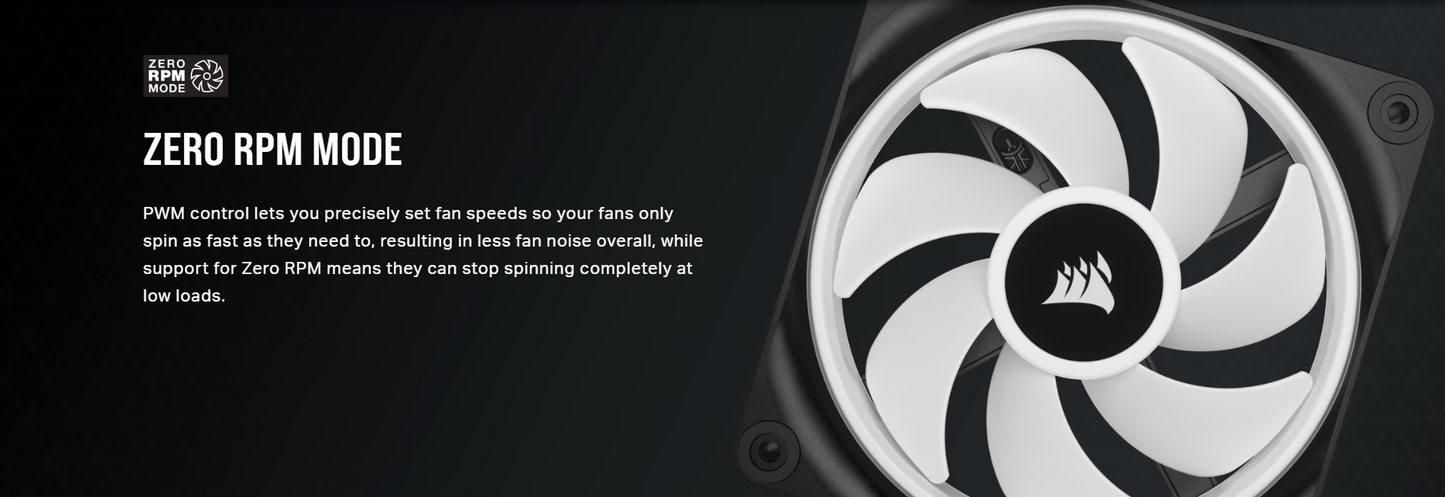 CORSAIR iCUE LINK QX120 RGB BLACK/WHITE, 120mm Magnetic Dome RGB Fan, Starter Kit (Triple Fan Kit)