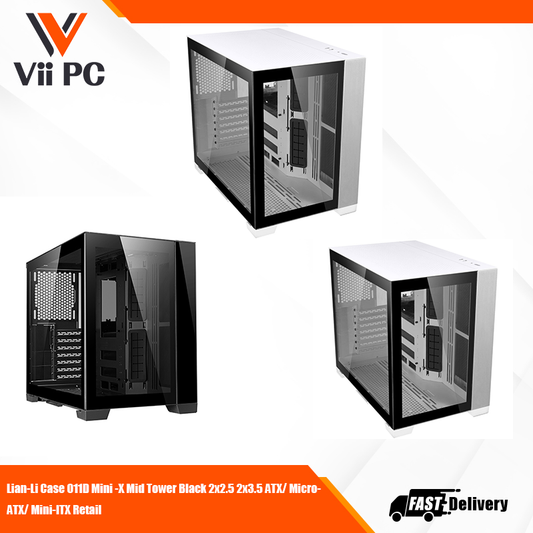 Lian-Li Case O11D Mini -X Mid Tower Black 2x2.5 2x3.5 ATX/ Micro-ATX/ Mini-ITX Retail