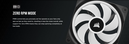 CORSAIR iCUE LINK QX120 RGB BLACK/WHITE, 120mm Magnetic Dome RGB Fan, Expansion Kit (Single Fan)