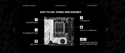 MSI MPG B650I EDGE WIFI AM5 Mini-ITX Motherboard + AMD Ryzen 7 7800X3D (AM5) Processor BUNDLE