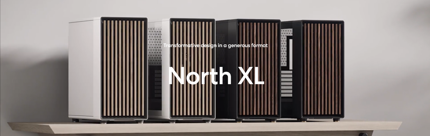 Fractal Design North XL (Charcoal Black/Chalk White) (Mesh/Tempered Glass) E-ATX/ATX/mATX/Mini-ITX CASE Wood Chassis