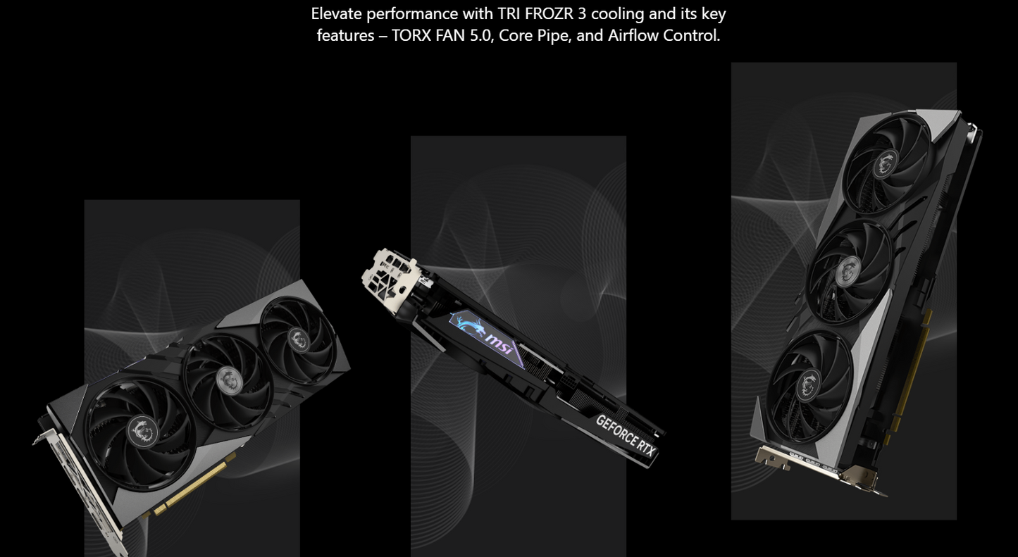 MSI GeForce RTX™ 4070 SUPER 12GB GDDR6X GAMING X SLIM BLACK/WHITE Graphics Card with DLSS 3
