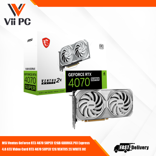 MSI Ventus GeForce RTX 4070 SUPER 12GB GDDR6X PCI Express 4.0 ATX Video Card RTX 4070 SUPER 12G VENTUS 2X WHITE OC