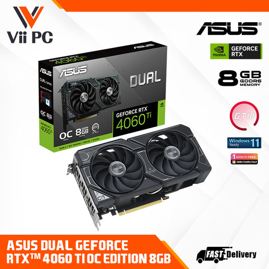 ASUS Dual NVIDIA GeForce RTX 4060 Ti OC Edition 8GB GDDR6 GAMING Graphics Card