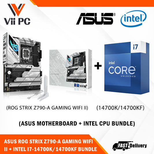 ASUS ROG STRIX Z790-A GAMING WIFI II Motherboard + Intel i7-14700K / i7-14700KF (14th GEN) Processor BUNDLE