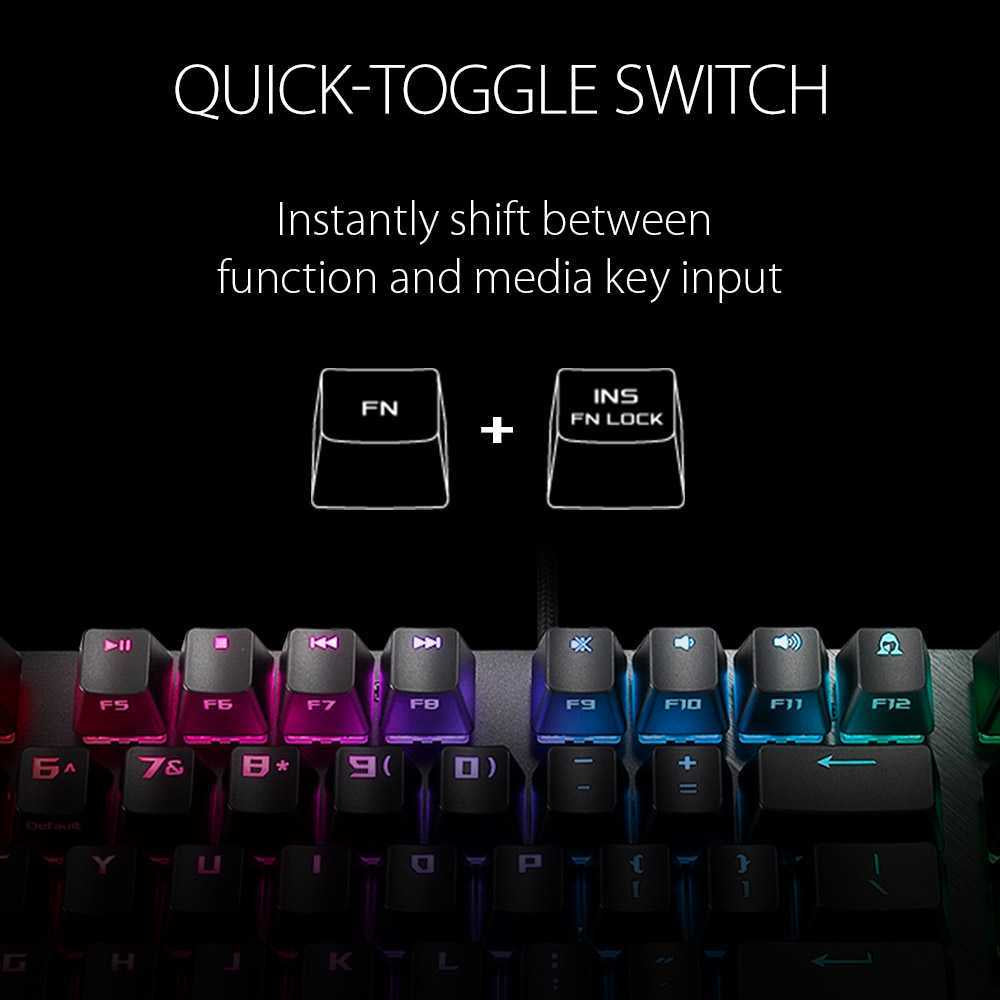 ASUS ROG Strix Scope TKL Deluxe wired mechanical RGB gaming keyboard for FPS games, with Cherry MX switches