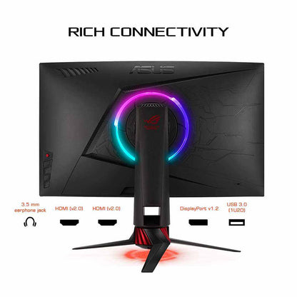 ASUS ROG Strix XG27WQ HDR Gaming Monitor - 27" WQHD (2560 x 1440), Native 165Hz (Above 144Hz), 1ms (MPRT), ELMB, FreeSync™ Premium Pro, DisplayHDR™ 400, Curved
