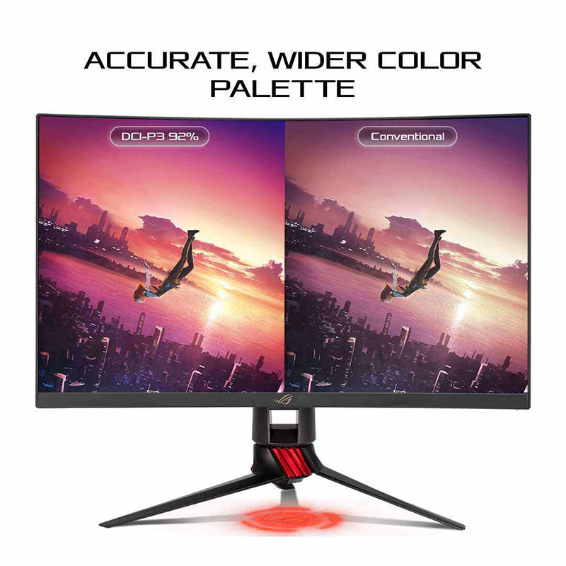 ASUS ROG Strix XG27WQ HDR Gaming Monitor - 27" WQHD (2560 x 1440), Native 165Hz (Above 144Hz), 1ms (MPRT), ELMB, FreeSync™ Premium Pro, DisplayHDR™ 400, Curved