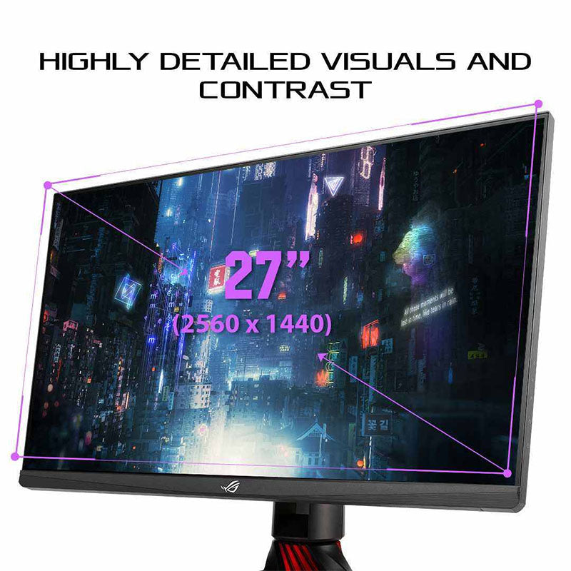 ASUS ROG Strix XG27WQ HDR Gaming Monitor - 27" WQHD (2560 x 1440), Native 165Hz (Above 144Hz), 1ms (MPRT), ELMB, FreeSync™ Premium Pro, DisplayHDR™ 400, Curved