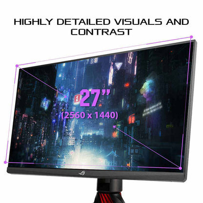 ASUS ROG Strix XG27WQ HDR Gaming Monitor - 27" WQHD (2560 x 1440), Native 165Hz (Above 144Hz), 1ms (MPRT), ELMB, FreeSync™ Premium Pro, DisplayHDR™ 400, Curved