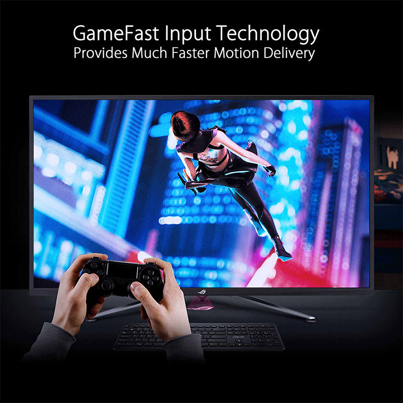 ASUS ROG Strix XG438Q HDR Large Gaming Monitor - 43", 4K (3840 x 2160), 120Hz, FreeSync™ 2 HDR, DisplayHDR™ 600, DCI-P3 90%, Shadow Boost, 10W Speaker*2, Remote Control