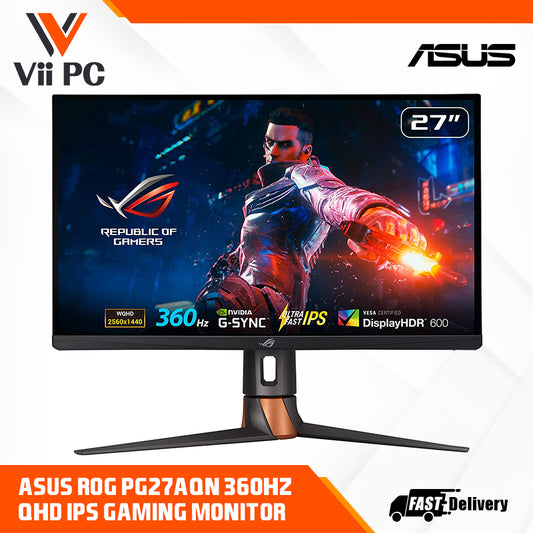 ASUS ROG Swift 360Hz PG27AQN NVIDIA® G-SYNC® esports Gaming Monitor - 27‑inch QHD (2560 x 1440), NVIDIA® Reflex Analyzer, Ultrafast IPS, esports dual-mode, 1 ms (GTG), DisplayHDR™ 600