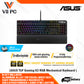 ASUS TUF Gaming K3 RGB mechanical keyboard with N-key rollover, combination media keys, USB 2.0 passthrough, aluminum-alloy top cover, wrist rest, eight programmable macro keys and Aura Sync lighting