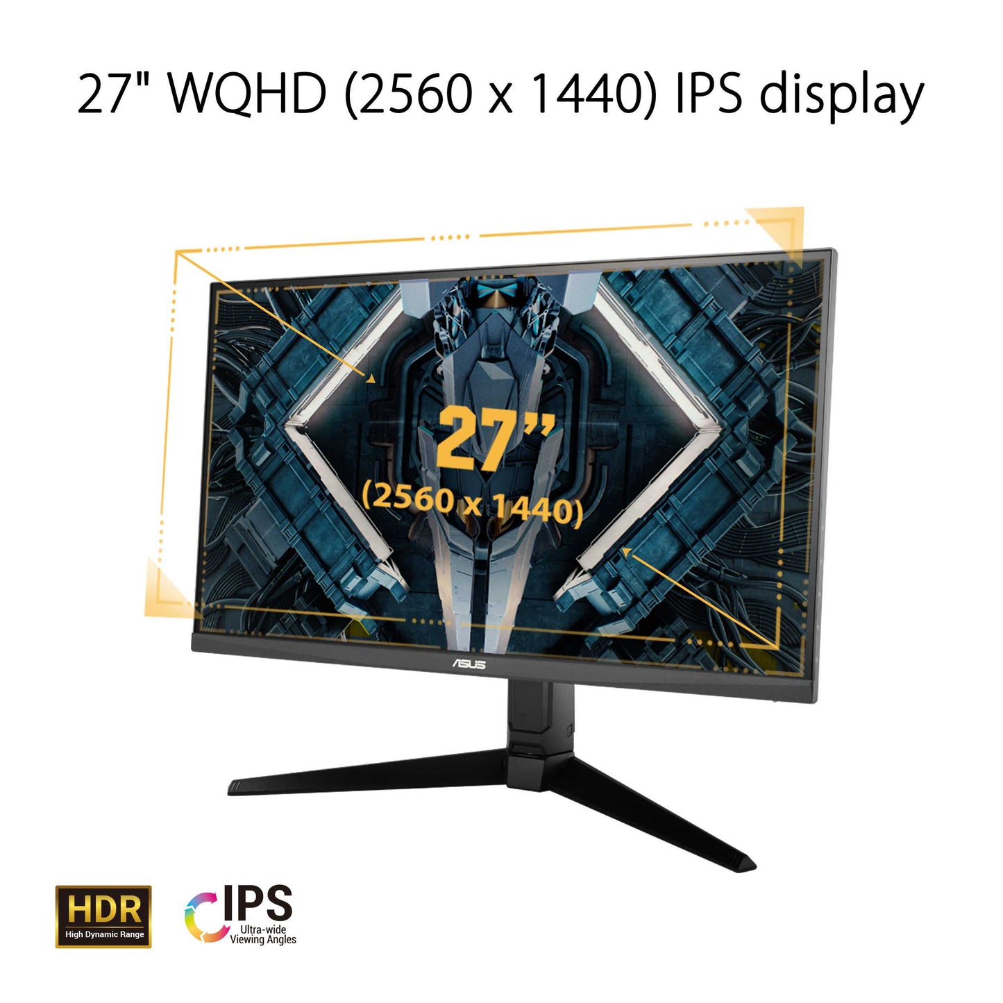 ASUS TUF Gaming VG27AQL1A Gaming Monitor –27 inch WQHD (2560x1440), IPS,170Hz (above 144Hz), ELMB SYNC, Adaptive-sync, G-Sync compatible ready, 1ms (MPRT), 130 % sRGB, HDR