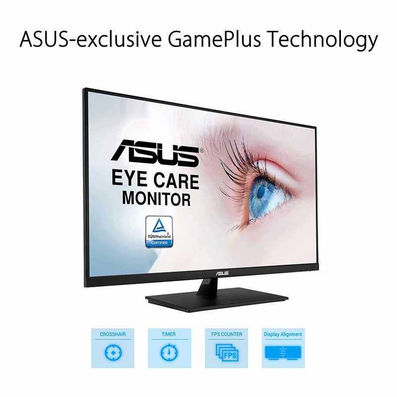 ASUS VP32AQ Eye Care Monitor - 32" (31.5" viewable), QHD (2560x1440), IPS, 100% sRGB, HDR-10, 75Hz, Adaptive-Sync/FreeSync™, DisplayPort, HDMI, Flicker Free, Blue Light Filter, Wall Mountable