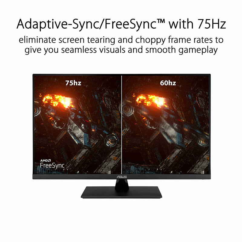 ASUS VP32AQ Eye Care Monitor - 32" (31.5" viewable), QHD (2560x1440), IPS, 100% sRGB, HDR-10, 75Hz, Adaptive-Sync/FreeSync™, DisplayPort, HDMI, Flicker Free, Blue Light Filter, Wall Mountable