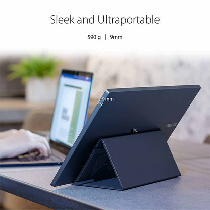 ASUS ZenScreen MB14AC Portable USB Monitor - 14" IPS FHD, Hybrid Signal Solution, USB Type-C, Flicker Free, Blue Light Filter, Anti-glare, Foldable Smart case, Eye Care technology, Lightweight