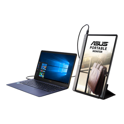 ASUS ZenScreen MB14AC Portable USB Monitor - 14" IPS FHD, Hybrid Signal Solution, USB Type-C, Flicker Free, Blue Light Filter, Anti-glare, Foldable Smart case, Eye Care technology, Lightweight