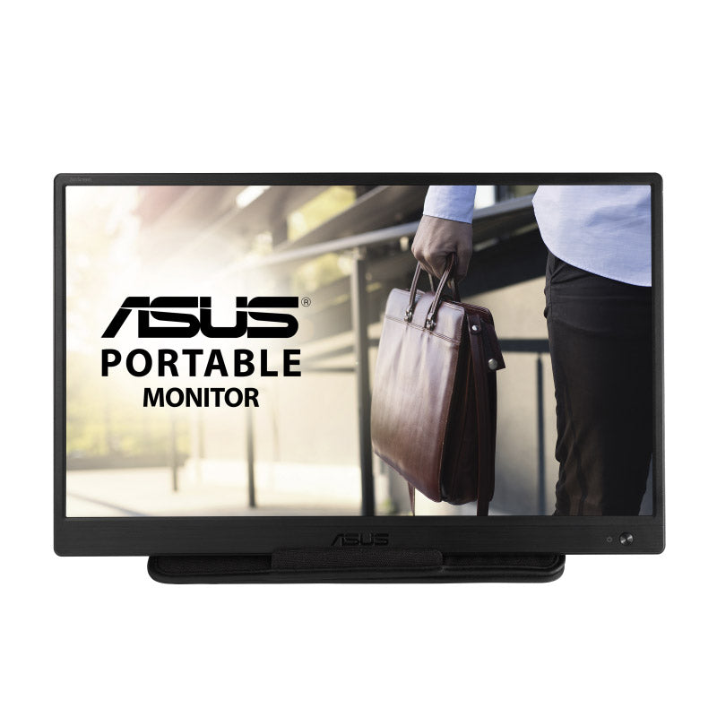 ASUS ZenScreen MB165B Portable USB Monitor - 16" (15.6" viewable), HD(1366x768), Narrow Bezel, USB-powered, Anti-glare surface, ZenScreen sleeve