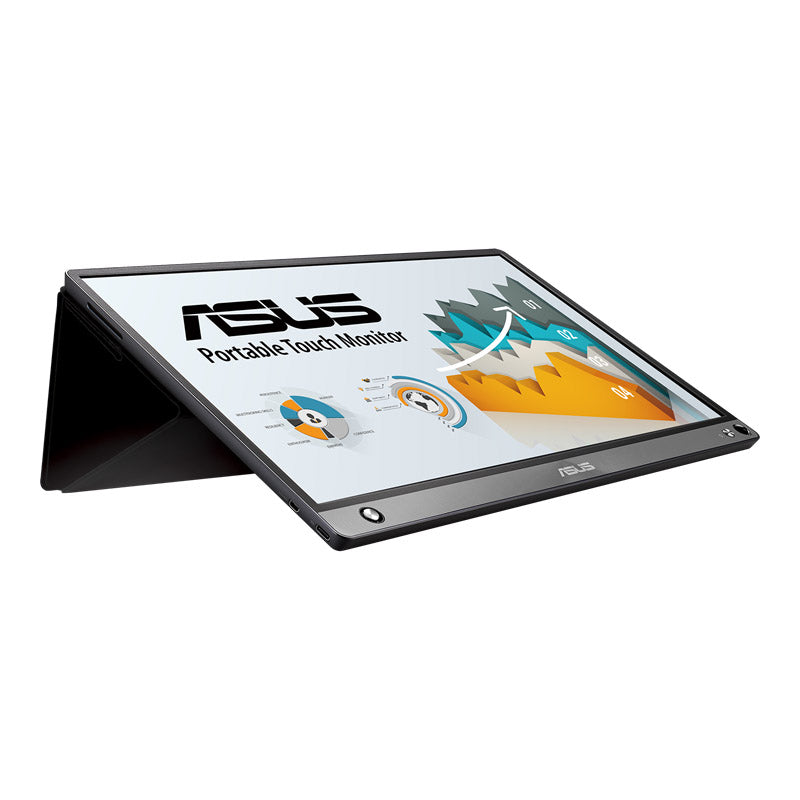 ASUS ZenScreen Touch MB16AMT USB portable monitor - 16" (15.6" viewable) IPS FHD, 10-point Touch, ZenScreen pen, Built-in Battery, Hybrid Signal Solution, USB Type-C, Micro-HDMI, Compatible with Laptops, Smartphones, Gaming Consoles, and Cameras