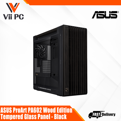 ASUS ProArt PA602 Wood Edition, Tempered Glass Panel - Black