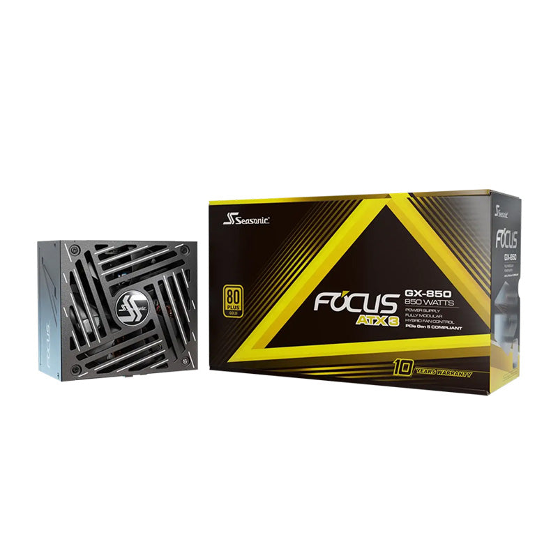 Seasonic FOCUS GX-750 or GX-850 ATX 3 (V4) 80 Plus® Gold Power Supply - ATX 3.1 & PCIe 5.1 (10 Year Warranty)