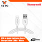 Honeywell USB TO LIGHTNING CABLE Sync & Charge 1.8 Meter (Silicone Cable) Platinum Series / 1 Year Warranty - Black/White