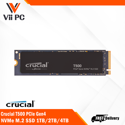 Crucial T500 (1TB/2TB/4TB) PCIe Gen4 NVMe M.2 SSD