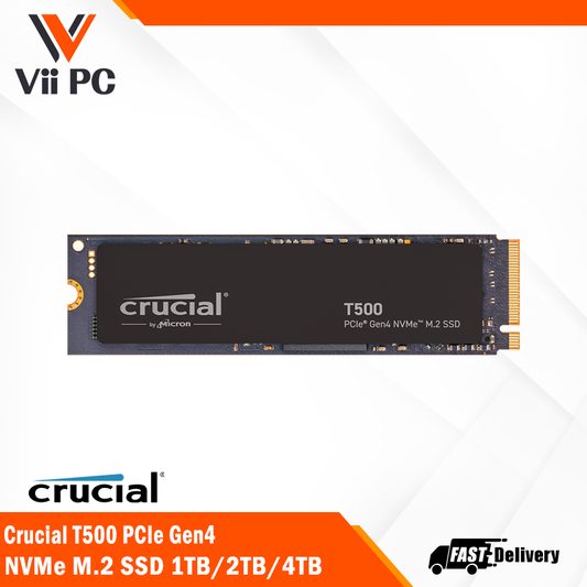 Crucial T500 (1TB/2TB/4TB) PCIe Gen4 NVMe M.2 SSD