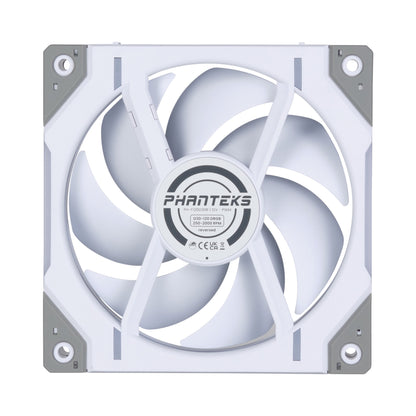 PHANTEKS D30 120mm PWM Fan, DRGB, Reversed Blade, 1Fan/3Fans BLACK/WHITE