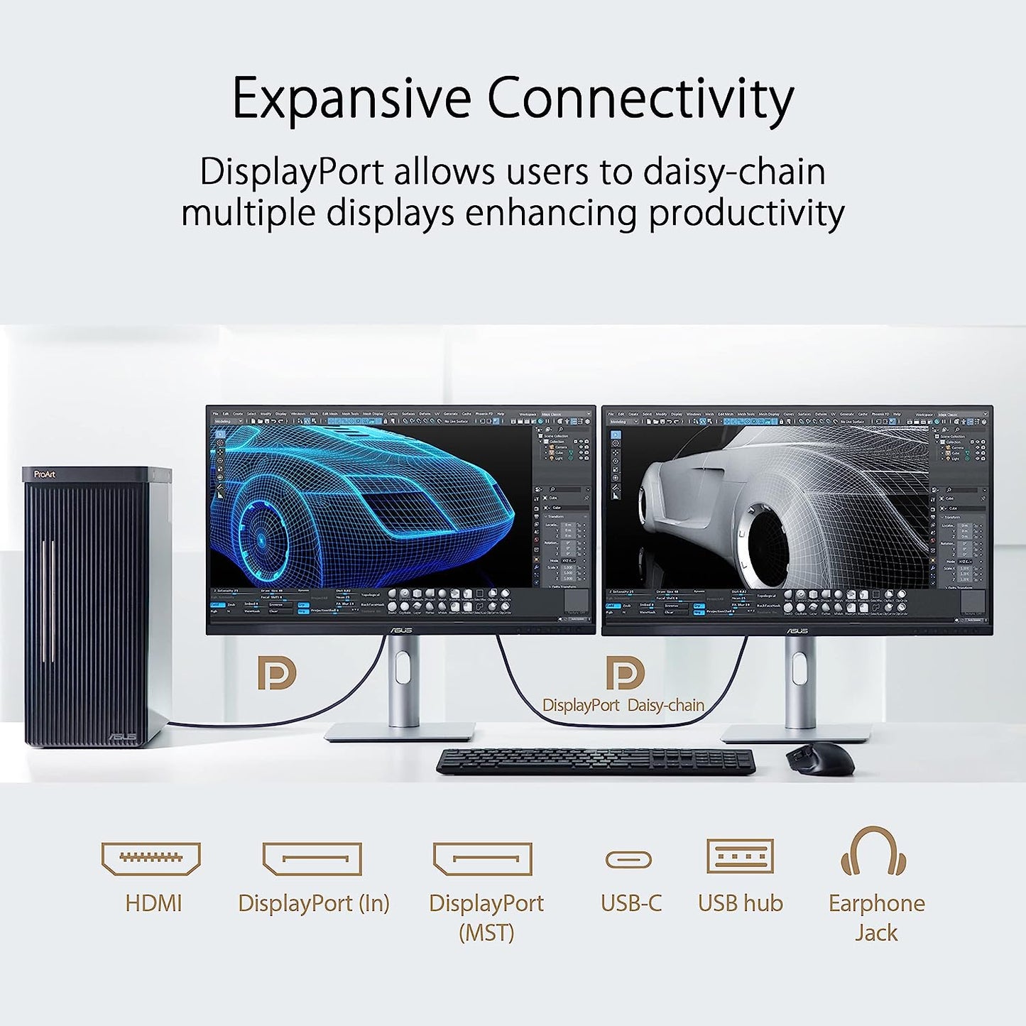 ASUS ProArt Display PA329CRV Professional Monitor - 32" IPS, 4K UHD (3840x2160), 98% DCI-P3, Color Accuracy ΔE<2, Calman Verified, USB-C PD 96W, VESA DisplayHDR 400, VESA MediaSync, Ergonomic Stand