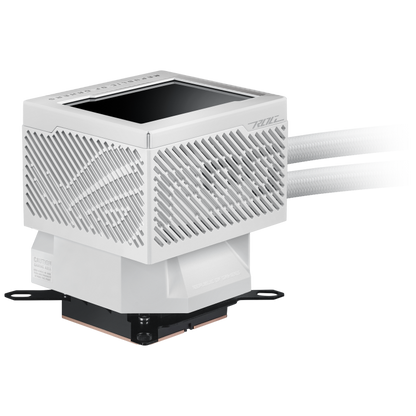 ASUS ROG RYUJIN III 360 White Edition ARGB All-in-one Liquid CPU Cooler With 3.5 LCD, Asetek 8th Gen Pump, Pump Embedded Fan and 3x ROG 120mm Radiator Magnetic Daisy-Chainable ARGB Fans