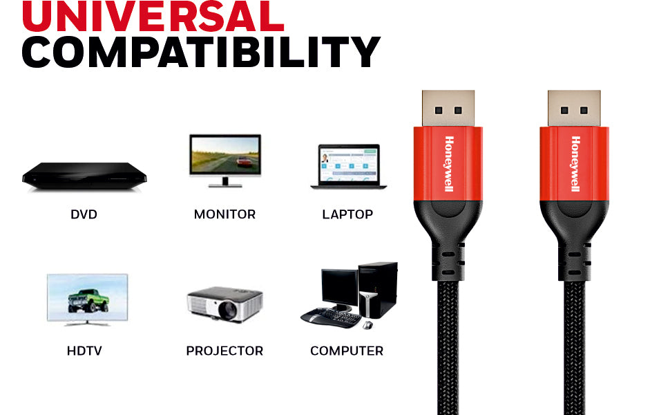 Honeywell Display Port To Display Port - 2.0 Cable Platinum Series/3 Years Warranty