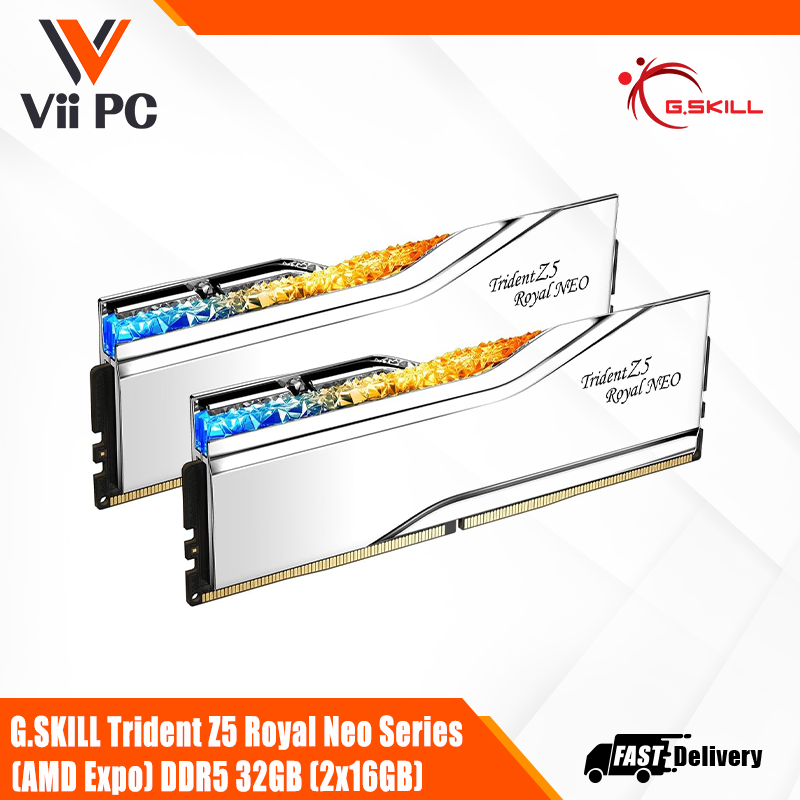 G.SKILL Trident Z5 Royal Neo Series (AMD Expo) DDR5 RAM (2x16GB)/(2x24GB) 6000/6400/8000MT/s