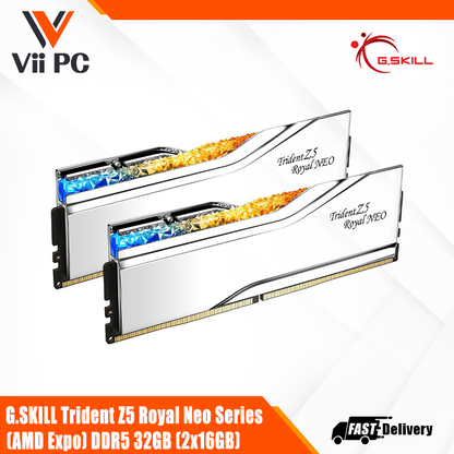 G.SKILL Trident Z5 Royal Neo Series (AMD Expo) DDR5 RAM (2x16GB)/(2x24GB) 6000/6400/8000MT/s