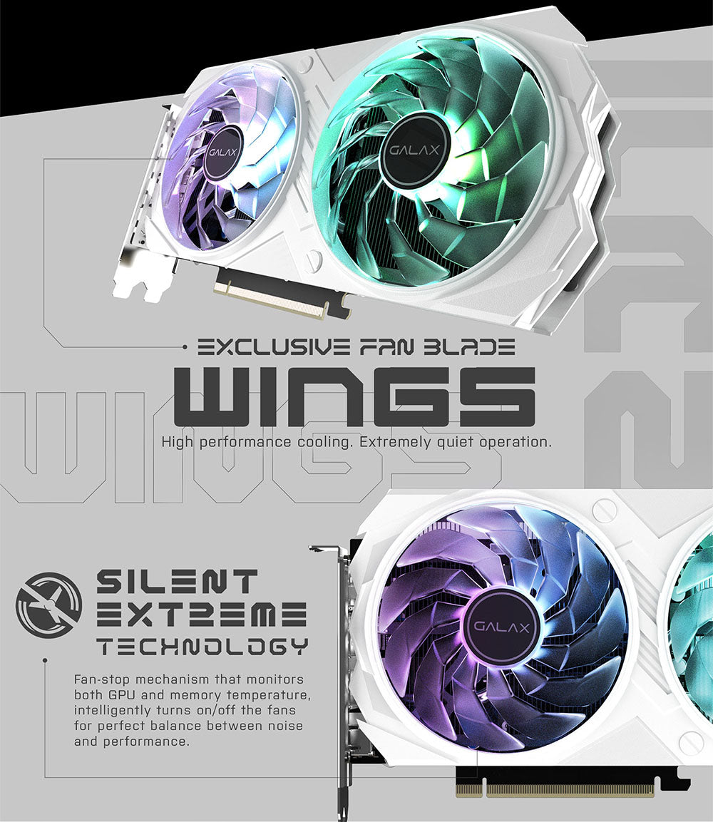 GALAX NVIDIA GeForce RTX 4060 Ti EX WHITE GAMING Graphics Card 8GB GDDR6 128-bit/DP*3/HDMI 2.1/DLSS 3