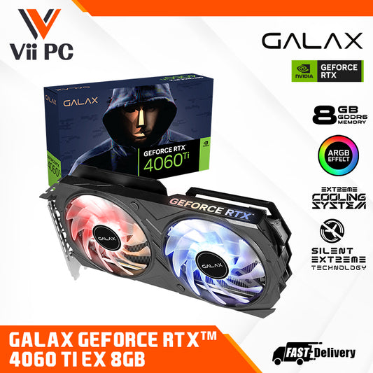 GALAX NVIDIA GeForce RTX 4060 Ti EX 8GB DDR6 GAMING Graphics Card 128-bit/DP*3/HDMI 2.1/DLSS 3