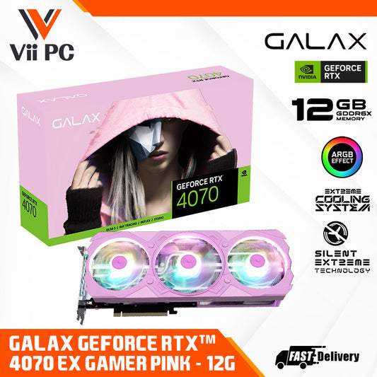 GALAX NVIDIA GeForce RTX 4070 EX GAMER PINK 12GB GDDR6X DLSS 3 GAMING Graphics Card