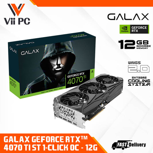 GALAX NVIDIA GeForce RTX 4070 Ti ST 1-Click OC 12GB GDDR6X 192-bit DP*3 Graphics Card