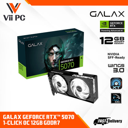 GALAX GeForce RTX™ 5070 1-Click OC Black / White 12GB GDDR7 Graphics Card