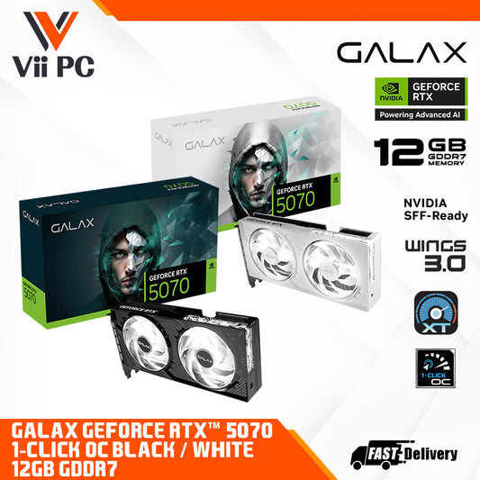 GALAX GeForce RTX™ 5070 1-Click OC Black / White 12GB GDDR7 Graphics Card