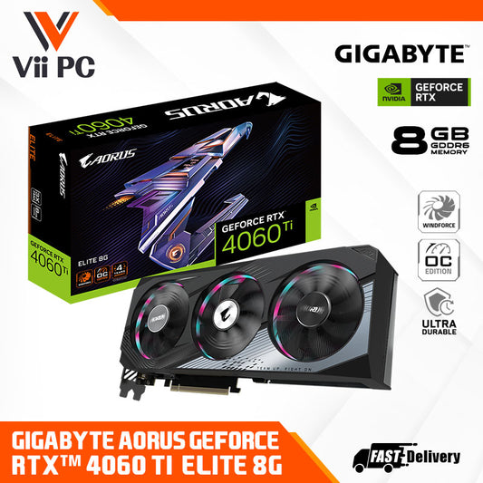 GIGABYTE AORUS ELITE NVIDIA GeForce RTX 4060 Ti 8GB DDR6 GAMING Graphics Card with DLSS 3