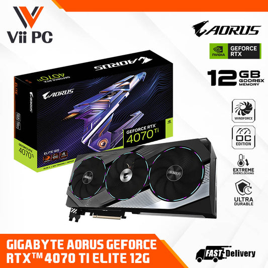 GIGABYTE NVIDIA AORUS GeForce RTX 4070 Ti ELITE 12G 12GB GDDR6X PCI-E 4.0 Graphics Card