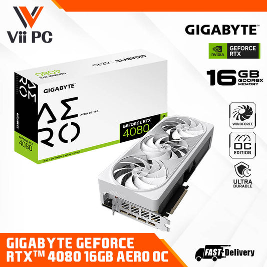 GIGABYTE NVIDIA GeForce RTX 4080 16GB AERO OC GDDR6X PCI-E 4.0 Gaming Graphics Card