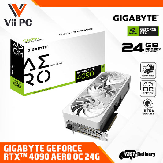 GIGABYTE NVIDIA GeForce RTX 4090 AERO OC 24G Graphics Card with 3X WINDFORCE Fans, 24GB, 384-bit GDDR6X (GV-N4090AERO OC-24GD)