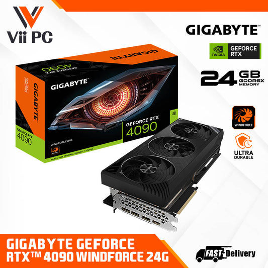 GIGABYTE NVIDIA Geforce RTX 4090 WINDFORCE 24G GDDR6X PCI-E 4.0 Graphics Card (GV-N4090WF3-24GD)