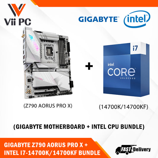 GIGABYTE Z790 AORUS PRO X Motherboard + Intel i7-14700K/i7-14700KF Processor BUNDLE